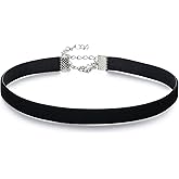 AnalysisyLove Classic Black Velvet Choker Necklace for Women, Valentines Birthday Gifts, Halloween Cosplay Jewelry