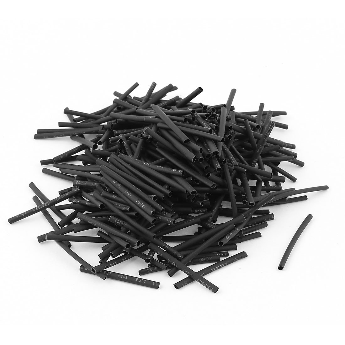 sourcing map 300pcs Wrap Wire Black 1mm Dia Heat Shrink Tube Cable Sleeving 2:1