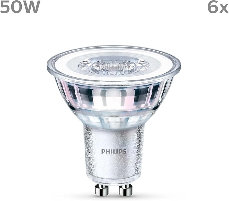 , Ampoules LED pour Spot, Culot GU10, 355lm, 50W, Pack de 6