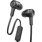 MuveAcoustics Spark Wired in-Ear Headphones - Sports Noise Cancelling Stereo Earbuds with Mic, Black