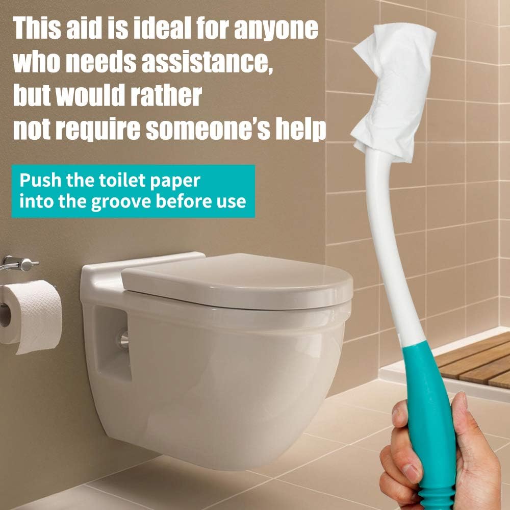 Kirimon Long Reach Comfort Toilet Wiping Aids Tools - Self Assist Bathroom Bottom Buddy Wiping Toilet Aid for Limited Mobility,Elderly, Pregnancy,Disabled, Arthritis,Shoulder or Back Pain,Surgery: Health & Personal Care