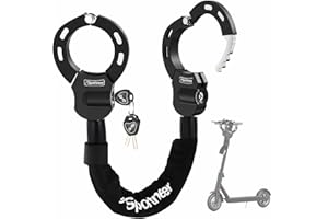 Sportneer Scooter Lock: 7mm Heavy Duty Bike Chain Lock with 3 Keys, 75cm/29.52in High Security Anti-Theft Hardened Steel Squa