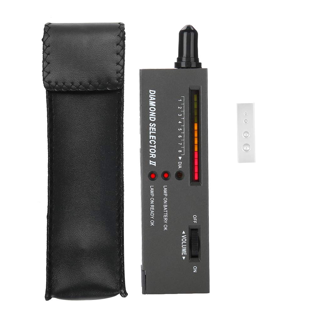 Joyzan Diamond Tester, Portable Electronic Gemstone Selector Pen LED Audio Gem Tester for All Stones High Accuracy Test Tool Professional Detector Testing Device Meter LED Indicator Jewelry Precision