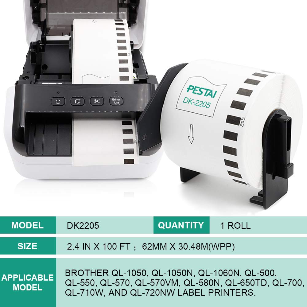 brother 205 label size