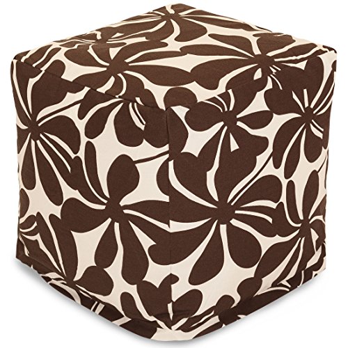 Majestic Home Goods Plantation Indoor / Outdoor Bean Bag Ottoman Pouf Cube, 17