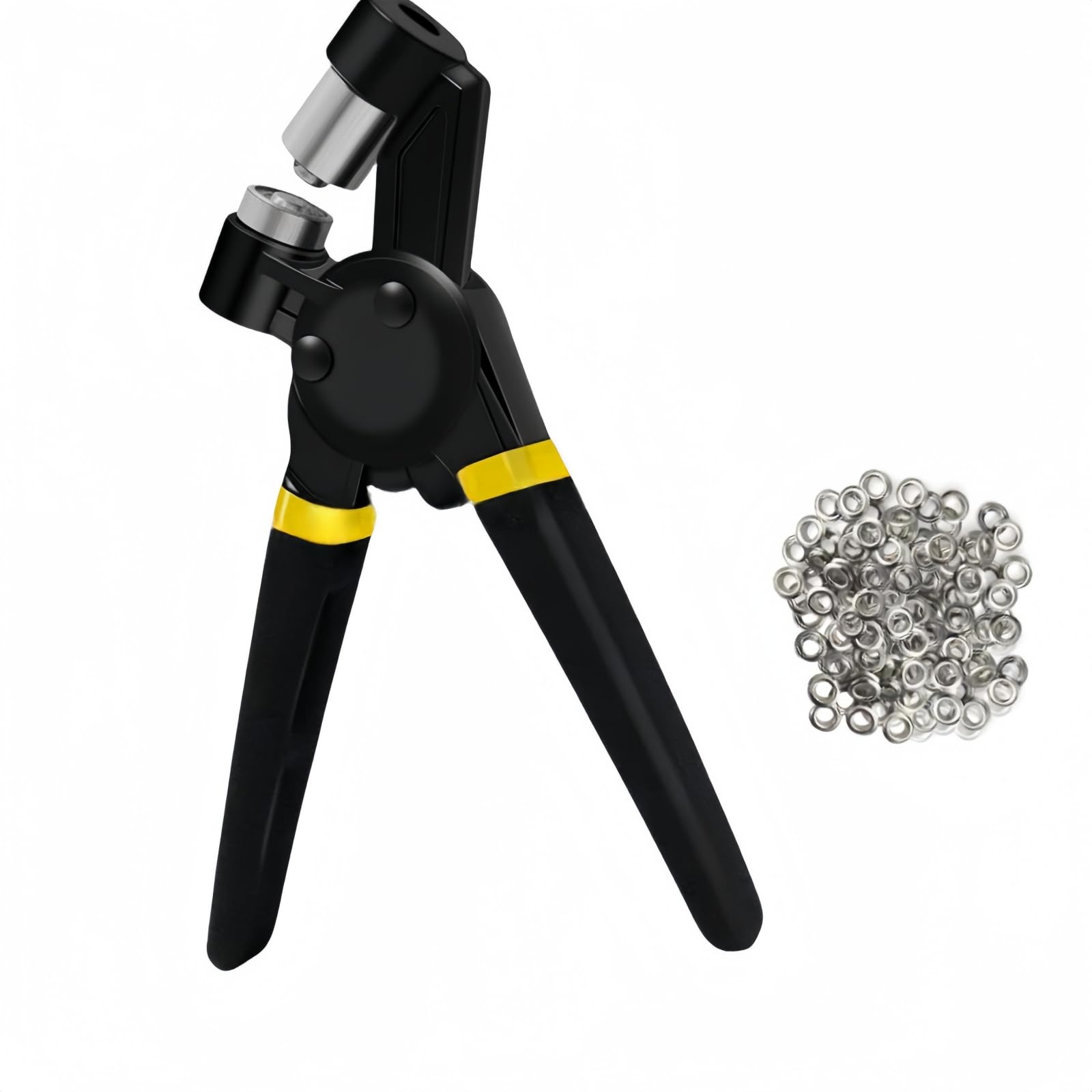 Photo 1 of Grommet Pliers Kit, 1/2 Inch (12mm) Handheld Press Pliers Tool with 500 Grommet Supplies, Grommet Installation Kit for Tarps Clothes Canvas Leather