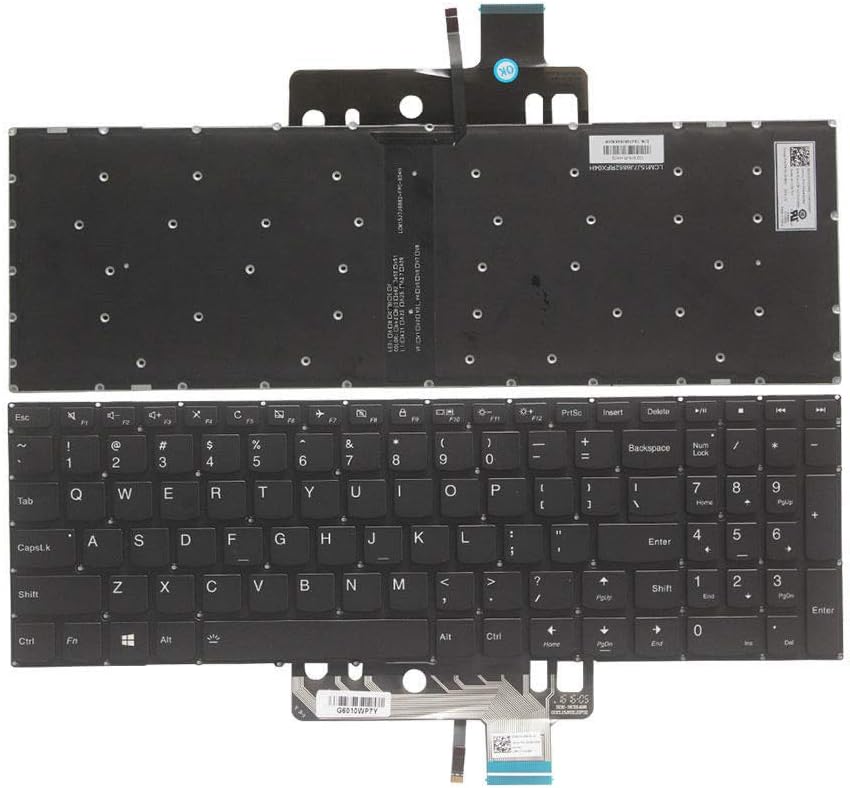 New US Black English Backlit Laptop Keyboard (Without palmrest) Replacement for Lenovo Flex 4-15 4-1570 4-1580 80SB Ideapad 310s-15isk 310s-15ikb 510-15IKB 510-15ISK Light Backlight
