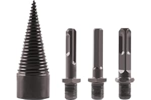 FUOEQUL Wood Splitter Drill Bits Heavy Duty Drill Screw Cone Driver Removable Firewood Log Splitter Drill Bit 32 mm