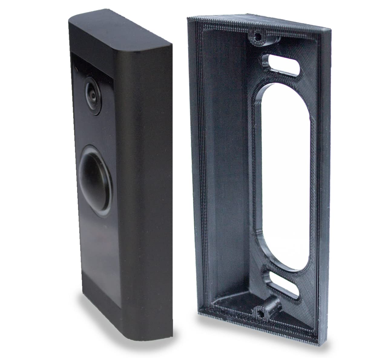 Gestech 15, 25, 50 or 60 Degree Angle Corner Mount Fits Smaller Video Doorbell RingWired (2021), Texxen & Cam, Fits Right Or Left (25° Angle Mount, Black) Check Your Model