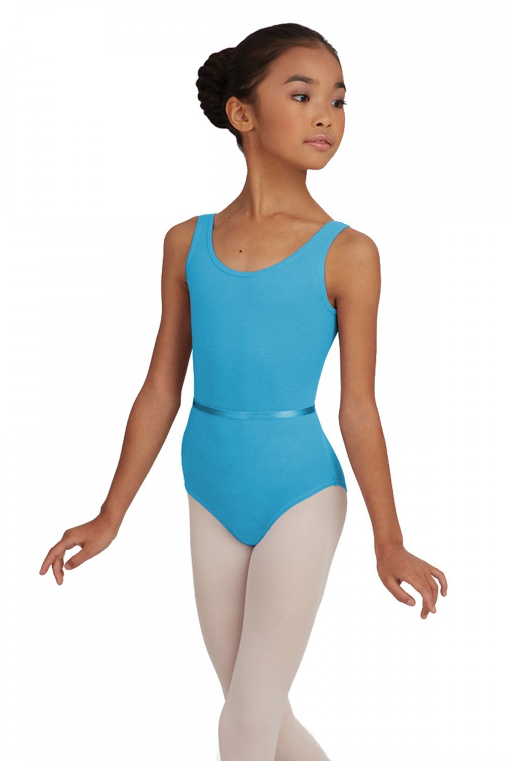 Capezio Children's Tank Leotard with Belt, Jet Blue, X-Large