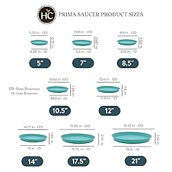 The HC Companies 12 Inch Round Prima Plastic Plant