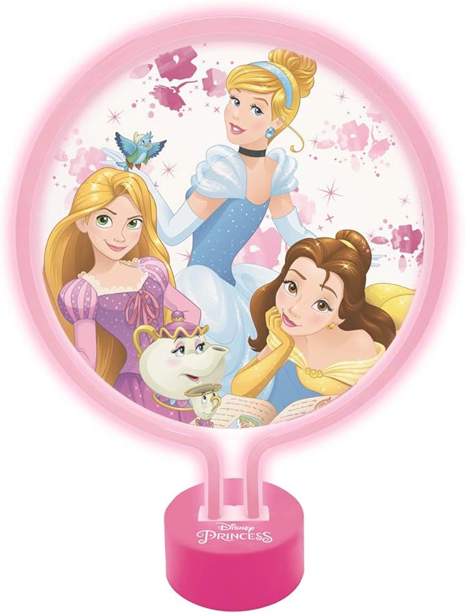 LEXIBOOK Disney Princesas-Lámpara de Neón, luz Nocturna para Las ...