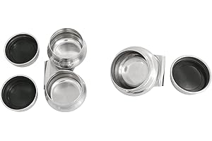 Longdex Palette Cup 3PCS Painting Containers Kit for Acrylic or Oil Paint, Stainless Steel Metal Double Dipper Painting Pot Container with Lid and Clip, Single Palette Cup Container with Lid and Clip