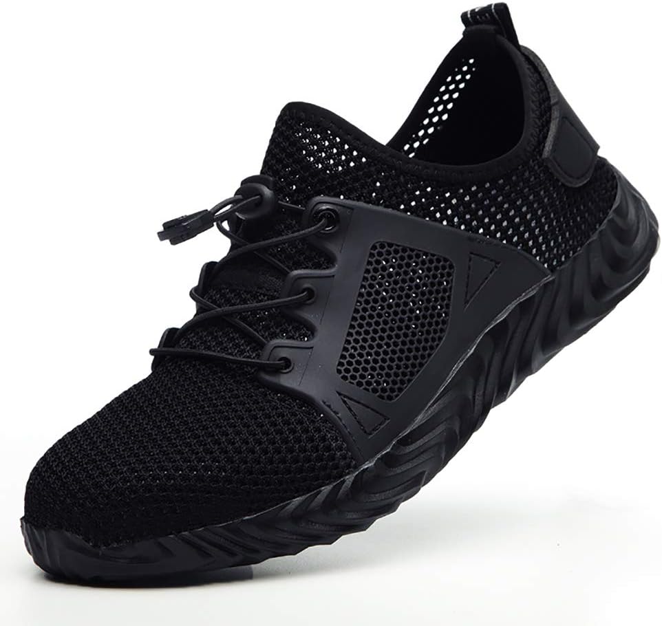 Breathable Steel Toe Caps Safety Shoes for Women Men, Lightweight Work Sneakers for Construction Industrial, Running Sport Trainers