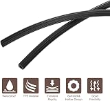 sourcing map TPE Window Screen Spline Repair Kit Black 0.22"x32.8ft Roller Hook view 3