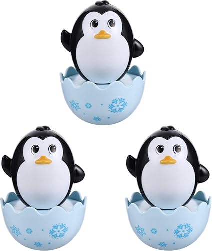 Amazon Kesyoo 3ピースタンブラー赤ちゃんのおもちゃペンギンタンブラーウォブラーおなか時間発達教育玩具子供幼児ギフト ベビー マタニティ ベビー マタニティ 通販