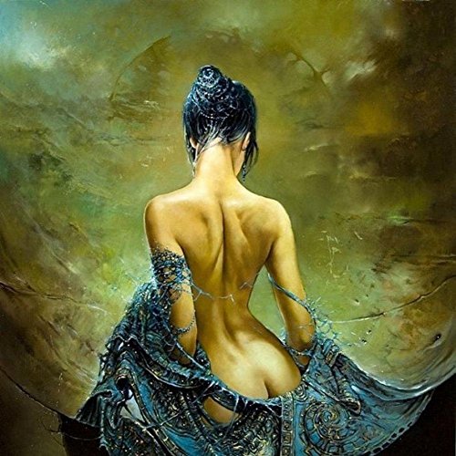 Printed sexy lady angel naked oil painting on canvas wa…