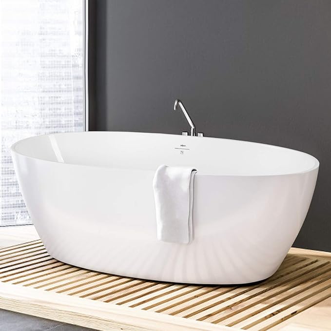 tina no empotrado de 170 cm no empotrado ovalada de remojo no empotrado