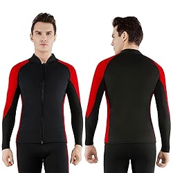 FLEXEL Wetsuit Top Jacket Women Men, 2mm Neoprene