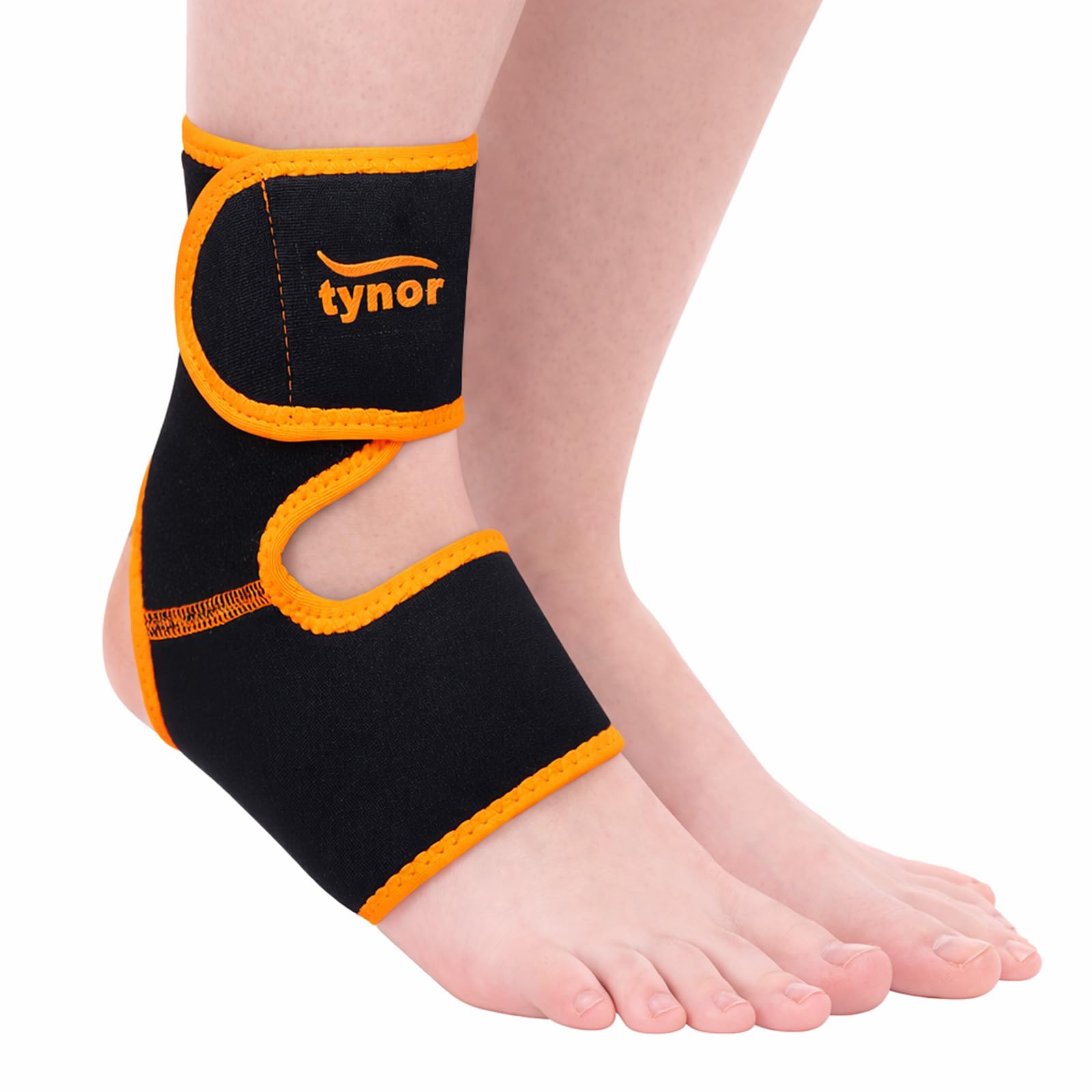 TYNOR Ankle Brace For Men And Women, Breathable Adjustable Wrap Neoprene Ankle Compression Sleeve Ankle Support For Sprained Ankle Plantar Fasciitis, Achilles, Running, Basketball, Sports, One Size