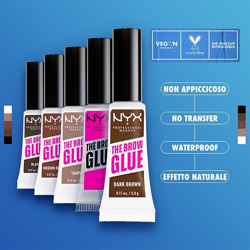 Gel Sopracciglia Brow Glue, Istantaneo, Per un Look Laminato, The Brow Glue, Dark Brown