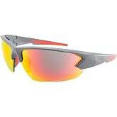 Epoch Eyewear Midway Sunglasses Gray/Red Frame with Red Mirror Lens