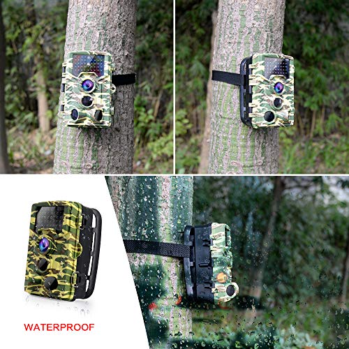 Asiwo Wildkamera, 16MP 1080P Outdoor Überwachungskamera mit Bewegungsmelder 120° Weitwinkel Nachtsicht 20m mit P65… – Bild 6