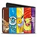 Buckle-Down mens Pu Bifold Wallet - Eevee Pokemon Evolution Panels, Multicolor, 4.0