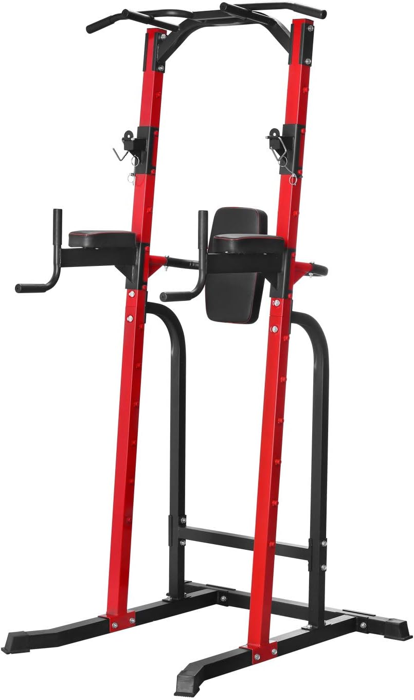 Amazon Com Hyd Parts Power Tower Standing Full Body Chin Up Bar Adjustable Heavy Duty Pull Up Bar Strength Training Fitness Workout Sports Outdoors