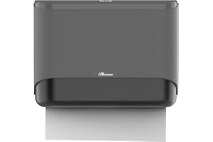 PLUSSEN Commercial Paper Towel Dispenser Wall Mount with Lock 1 Pack,Universal Multifold Tri Fold Paper Hand Towel Holder,Compact Toilet Tissue Dispensers for Bathroom Kitchen Office (Gray)