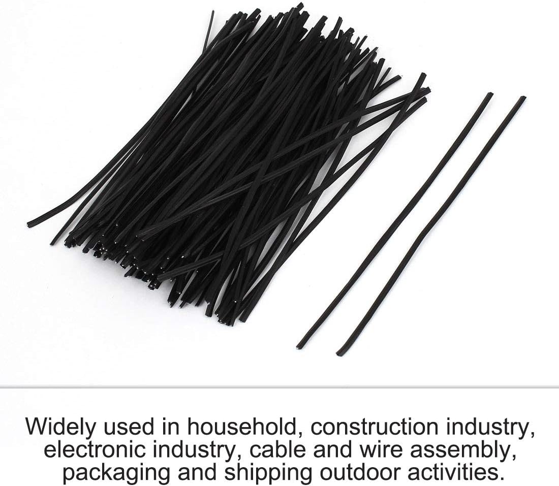 sourcing map Candy Bags Packaging Twist Cable Tie 1.8mm Width 100 Pcs Black - Image 4
