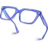 VISOONE Rectangle TR90 Blue Light Blocking Glasses Computer Eyewear with Preppy Look for Women and Men Cougar