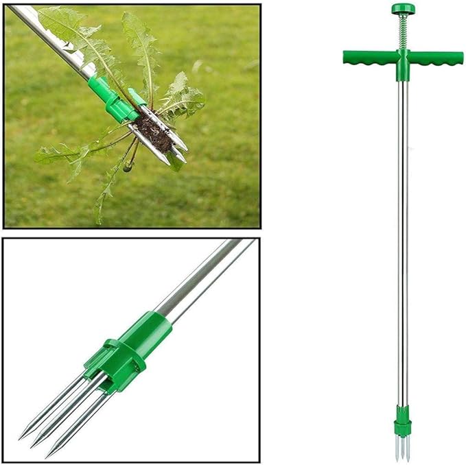 ZSS Steel Weed Puller Twister Claw Weed Remover Weeding Root Killer Garden Hand Tool Weeder