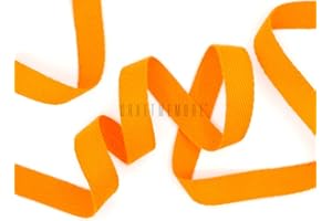 CRAFTMEMORE 3/4 Inch Twill Tape Fabric Ribbons Webbing Herringbone Twill Bias Binding Tape for Clothes Sewing Craft Trim Lace 36 Yards (MP38 Orange)