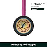 3M Littmann Classic III Stethoscope, Rainbow-Raspberry, 27 inch, 5806 view 7