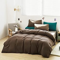 Cottonight Brown Comforter Set King Chestnut Brown