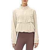 Gacaky Women's Lightweight Athletic Jacket Sun Protection Full Zip Long Sleeve Shirts Workout Track Jackets with Pocket
