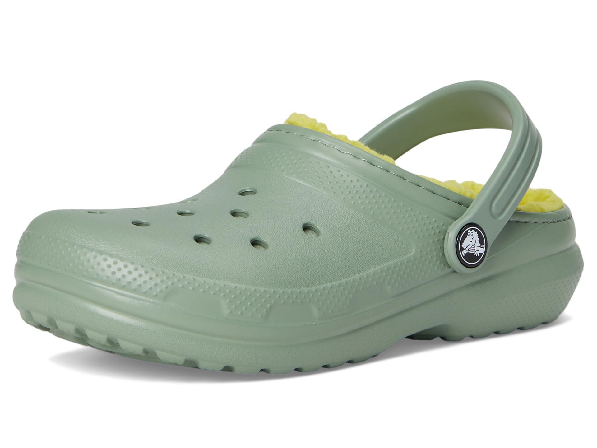 Crocs Unisex-Child Classic Lined Clog (Little Kid/Big Kid) Moss 6 Medium Image