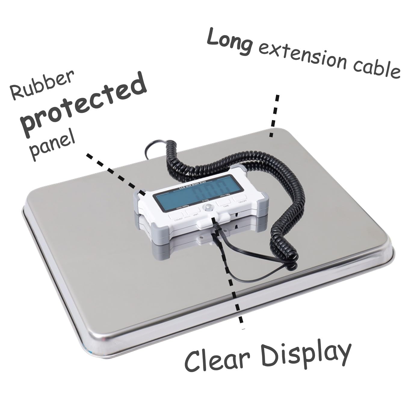 King Mills Extra Wide Heavy Duty Scale for Body Weight, 300kg/660 Lb Bariatric Scale with Easy to Read External Digital Display,Gift for Plus Size Person Over 500lbs