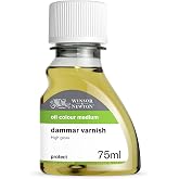 Winsor &amp; Newton Professional Dammar Varnish, 75ml Bottle | Traditional Natural Resin Formula, Enriches Color Depth, Preferred By Conservators, Time-Tested Fine Art Finish