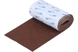 VOCOMO Felt Furniture Pads, Non Slip Self Adhesive Cuttable Felt Tape Brown Heavy Duty Felts Strip Roll for Protecting Hardwood Floors Chair Wall Protector (40 x 5 x 0.12 Inch)