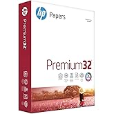 HP Paper Printer | 8.5 x 11 Paper | Premium 32 lb | 1 Ream - 500 Sheets | 100 Bright | Made in USA - FSC Certified | 113100R