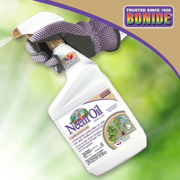 BONIDE CAPTAIN JACK’S NEEM OIL, 32 OZ READY-TO-USE SPRAY, MULTI-PURPOSE FUNGICIDE, INSECTICIDE AND MITICIDE FOR ORGANIC GARDENING