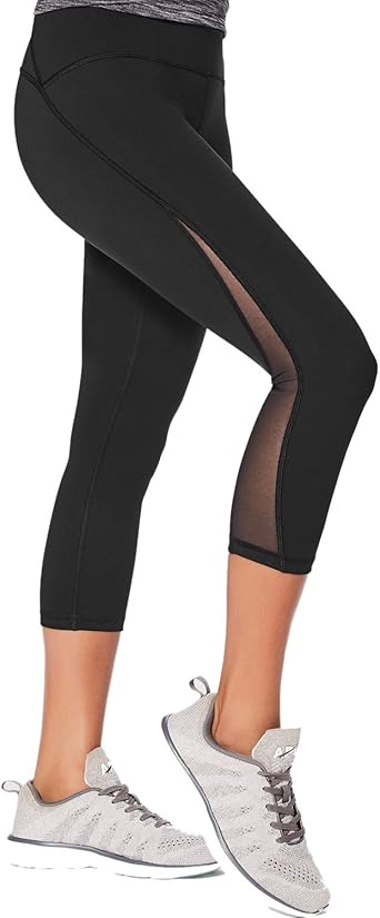 high waisted tummy control capri leggings