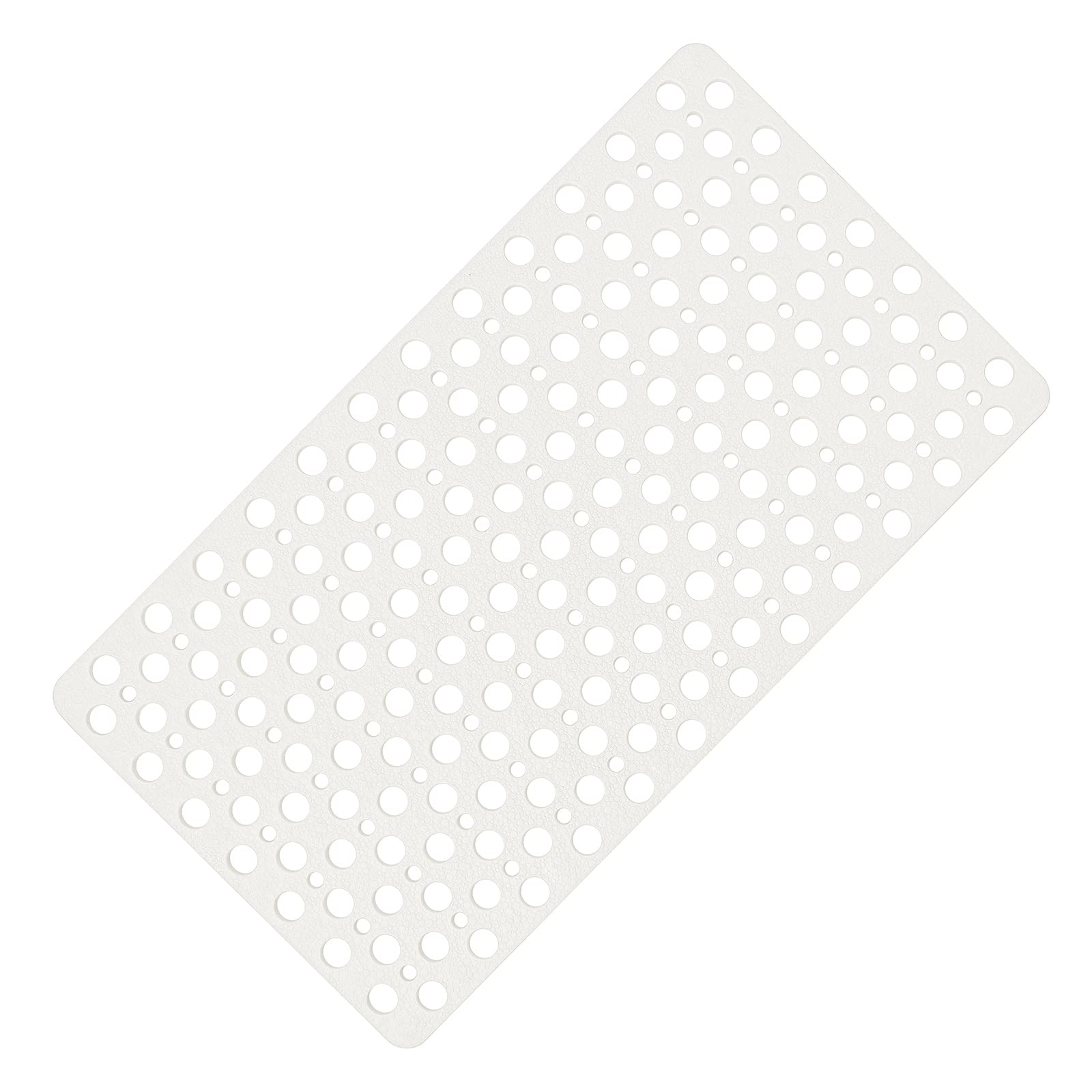 WELTRXE Bathtub Mat Non Slip, Anti-Slip Bath Mat, Flexible Bathroom Shower Mats for Home Hotel, Odorless, Strong Suction Cups, Machine Washable, Safe for Elder and Kids, 70 x 38cm, Bubble, White