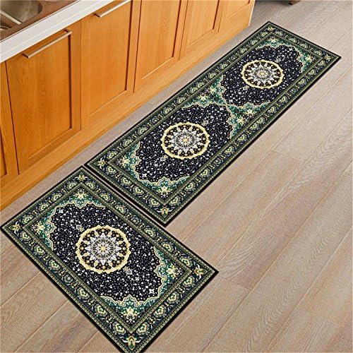 Kitchen Rug Set Shaggy Rug Washable Bathroom Mat Set Absorbent Floor Carpet 3 Piece D 1 pc M 40x120cm 2pcs XS 40x60cm