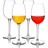 MICHLEY Unbreakable Red Wine Glasses, Tritan Plastic Shatterproof Wine Goblets 12.5 oz, Set of 4