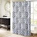 Comfort Spaces Coco Bathroom Shower Curtain Printed Damask Pattern Modern Cute Microfiber Fabric Bath Curtains, 72