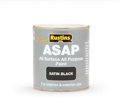 Rustins ASAP Paint Black 500ml - Fast Drying, Low Odor