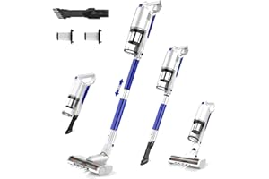 whall Cordless Vacuum Cleaner, Upgraded 25Kpa Suction 280W Brushless Motor 4 in 1 Cordless Stick Vacuum Cleaner, Lightweight Handheld Vacuum for Home Pet Hair Carpet Hard Floor, up to 55mins Runtime